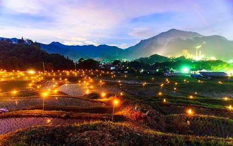 寺坂棚田 蛍かがり火祭り