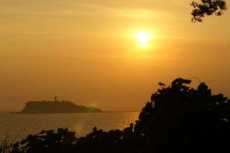 「稲村ケ崎の夕焼け」