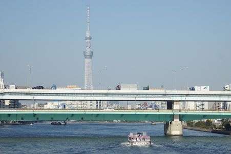 スカイツリーと水上バス