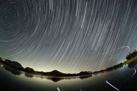 ため池の星景