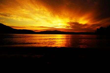 洞爺湖の夕焼け