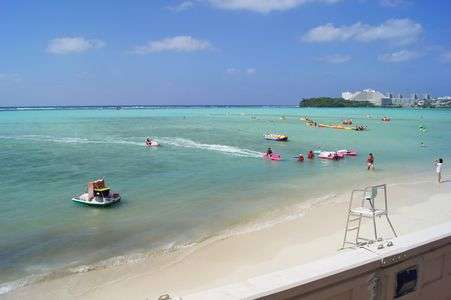 グアムでの海水浴