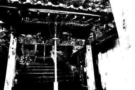 白と黒の世界～神社～