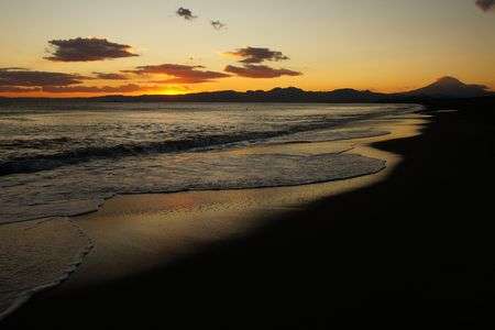 斜陽に照らされて