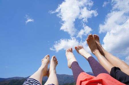 足の裏を太陽に～♪