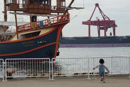 船が来たぞー！