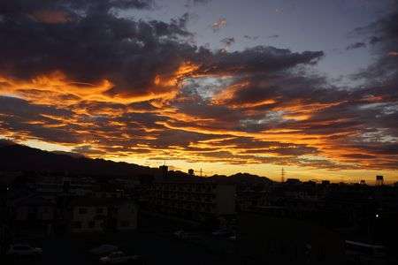 雨上がりの夕焼け