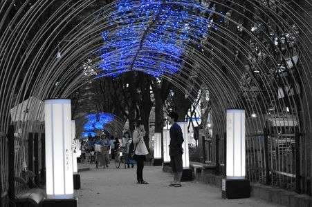 天の川トンネルと灯篭たち