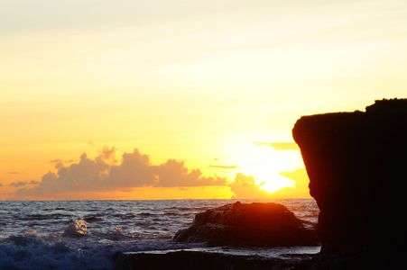 インド洋に沈む夕日
