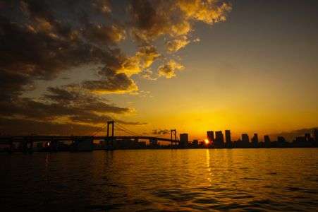 雨上がりの夕焼け