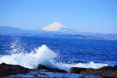 江の島からの富士山
