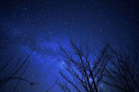 天の川と流れ星