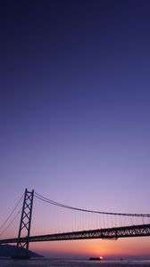 夕景の明石大橋