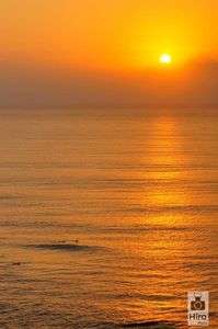 朝焼けサーフィング