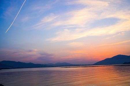 夕暮れの空に落書き