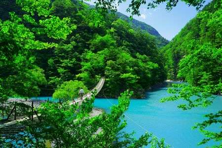 青い空　青い川　そして新緑