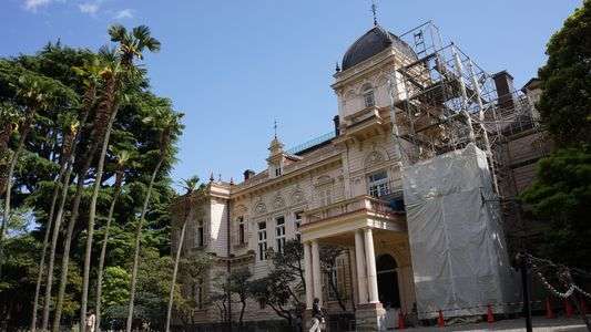 旧岩崎邸庭園＠耐震工事中