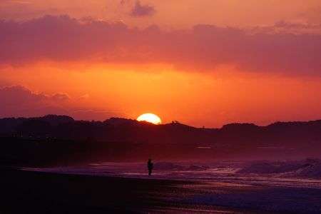 湘南海岸の日の出