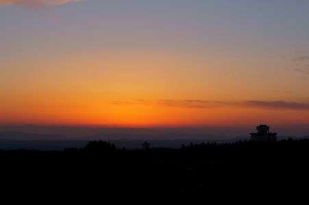 霧島神宮からの夕日