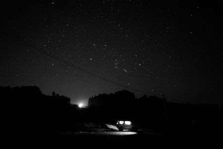 秋の夜長のオリオン座