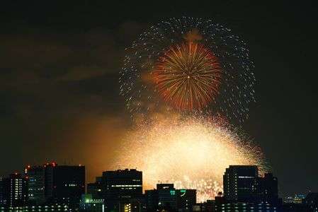 淀川花火を自宅からズボラ撮り