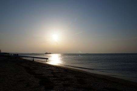 富津岬の夕日