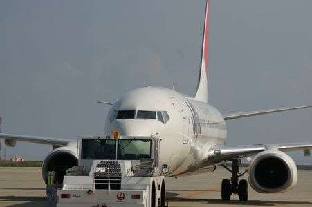 出発準備完了。B737-800