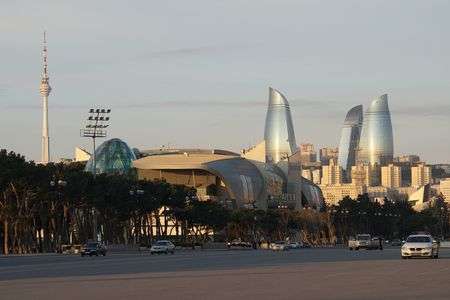 朝のバクー（アゼルバイジャン）