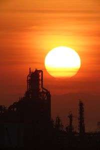 東扇島東公園での夕陽