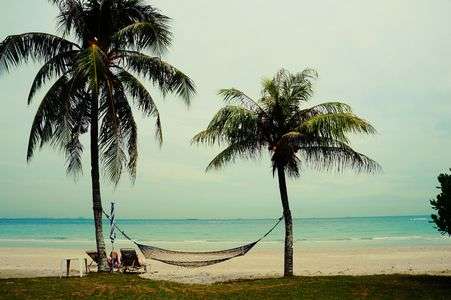 a hammock in Pulau Bintan