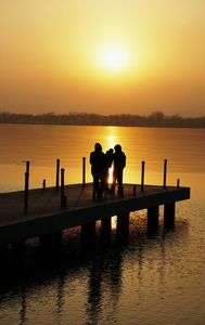 夕日に寄り添う