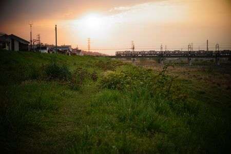 夕焼け鉄橋