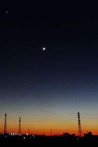 初日の入　～星と月と富士山と～