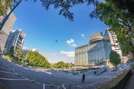 ニューオータニと鳥(点景)