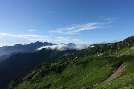 三俣蓮華付近より槍ヶ岳