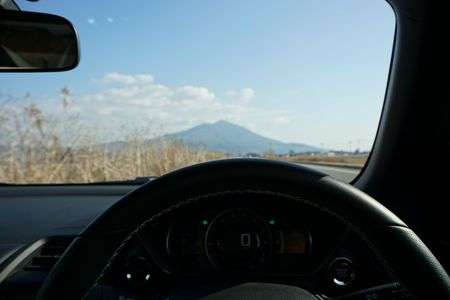 車内からの筑波