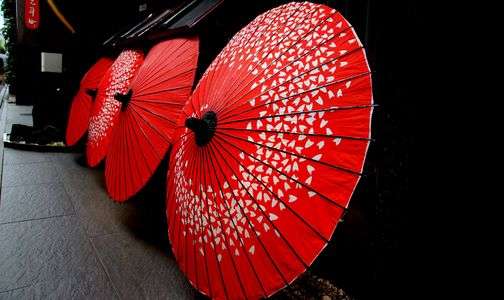 京都　先斗町　番傘　