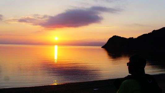 樋島からの朝日