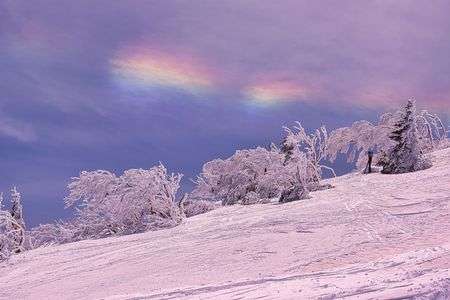 燧ケ岳早春ー霧氷・彩雲
