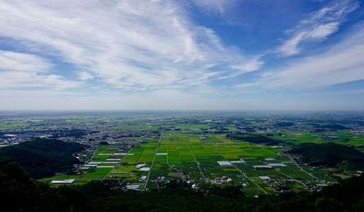 地元の山からの景色