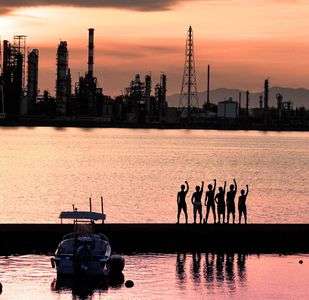 黄昏シルエット