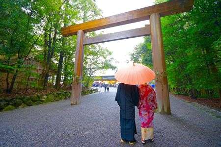伊勢神宮の素敵な二人