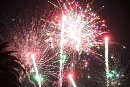 息子が踊り出した彩豊かな花火