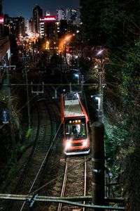 夜の新宿夜景　都電荒川線