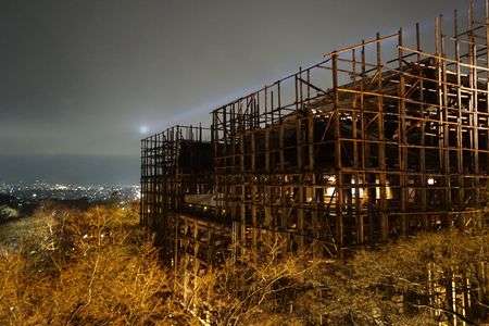 清水寺修繕作業中