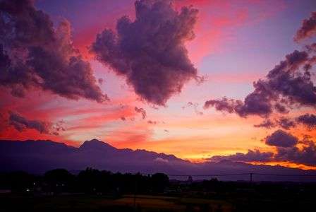 夕焼け甲斐駒ヶ岳