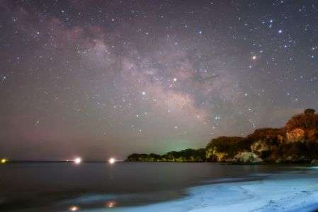 さそり座と漁り火