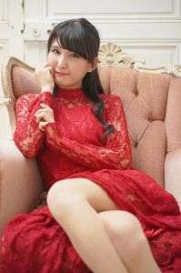 赤いワンピース