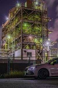 工場夜景と愛車①