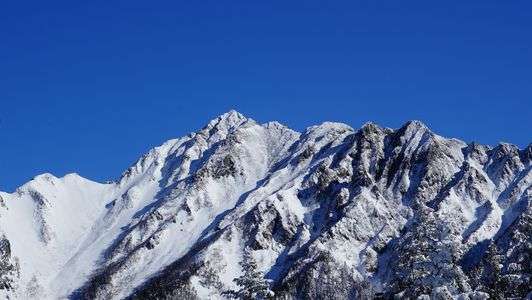 冬の穂高連峰
